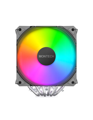 Montech Nx600 Argb Procesor Chłodnica Powietrza 12 Cm Czarny 1 Szt.
