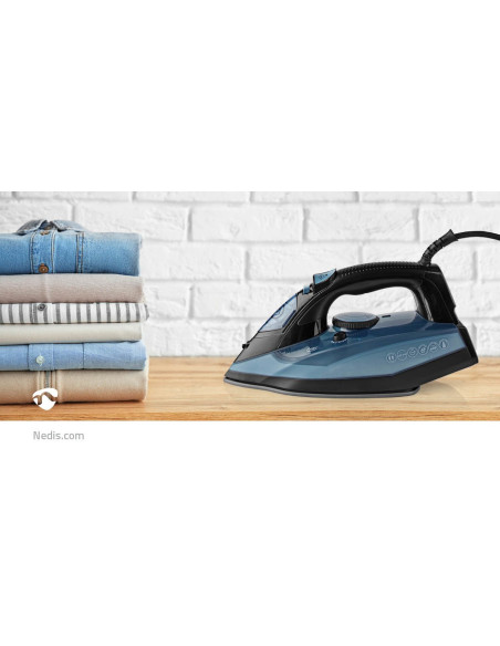 Nedis Iron2000 Żelazko Żelazko Suche Płyta Ceramiczna 2600 W Niebieski