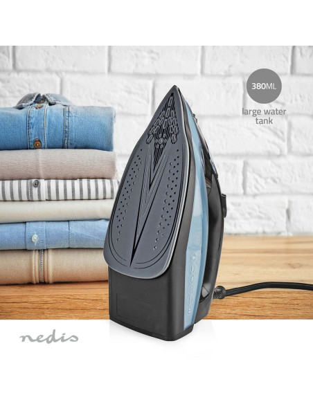 Nedis Iron2000 Żelazko Żelazko Suche Płyta Ceramiczna 2600 W Niebieski