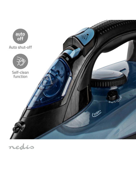 Nedis Iron2000 Żelazko Żelazko Suche Płyta Ceramiczna 2600 W Niebieski