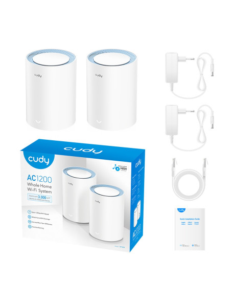 Access Point Cudy M1200 (2-Pack) Ac1200 Dual Band Wi-Fi 2X 10/100Mbps Mesh