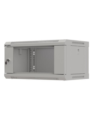 Lanberg Szafa Instalacyjna Rack Wisząca 19" 4U 540X350 Szara Drzwi Przeszklone (Flat Pack)