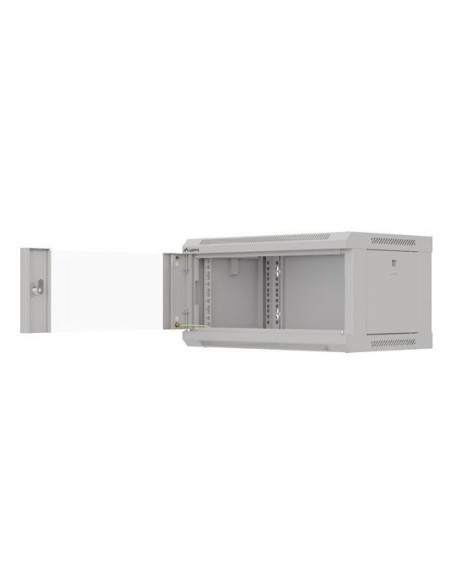 Lanberg Szafa Instalacyjna Rack Wisząca 19" 4U 540X350 Szara Drzwi Przeszklone (Flat Pack)