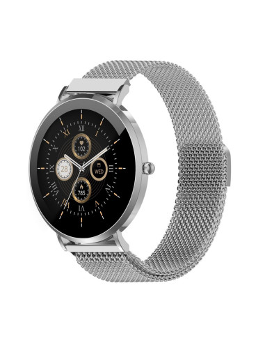 Denver Swc-394S 3,35 Cm (1.32") Amoled 43 Mm Analogowy 466 X 466 Px Srebrny