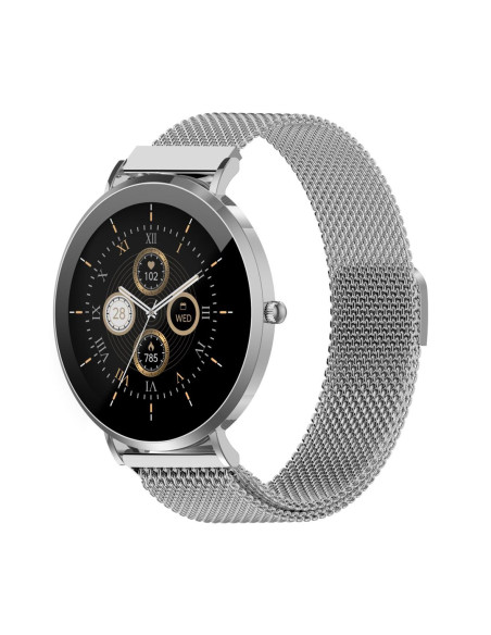 Denver Swc-394S 3,35 Cm (1.32") Amoled 43 Mm Analogowy 466 X 466 Px Srebrny