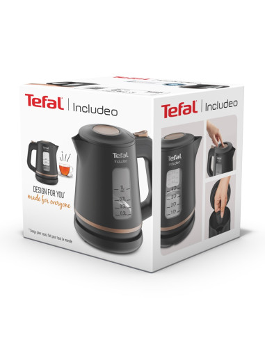 Czajnik Elektryczny Tefal Includeo Ki5338 1L 2400W Czarny