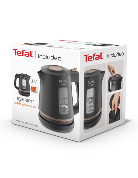 Czajnik Elektryczny Tefal Includeo Ki5338 1L 2400W Czarny