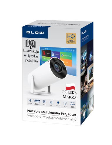 Blow Projektor Przenośny Androidtv Hd Cinema White