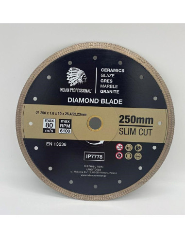 Tarcza Diamentowa 250Mm Slim Cut  Indian Professional