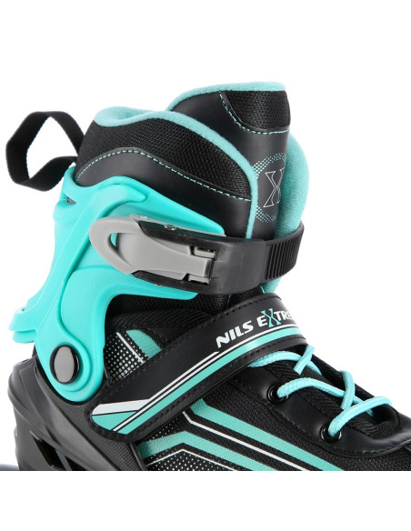 Łyżworolki Nils Extreme Nh18190 2W1 Czarno-Niebieskie Rozm. S (29-33) Z Wymienną Płozą Hokejową
