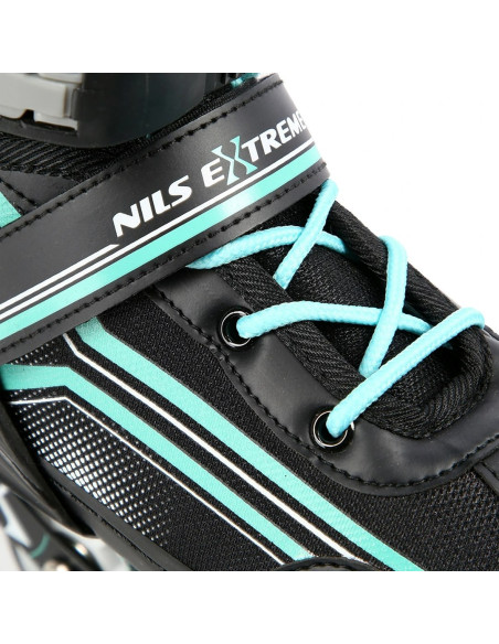 Łyżworolki Nils Extreme Nh18190 2W1 Czarno-Niebieskie Rozm. S (29-33) Z Wymienną Płozą Hokejową