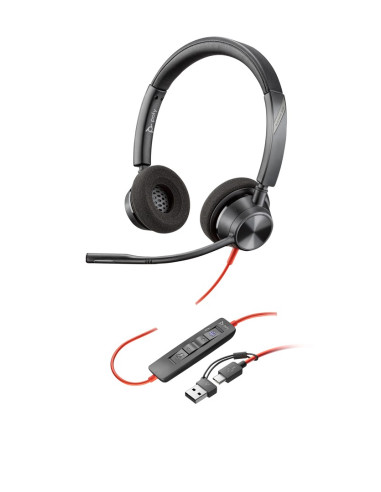 Słuchawki Poly Blackwire 3320 Stereo Ms Teams Certified Usb-C Headset +Usb-C/A Adapter 8X220Aa