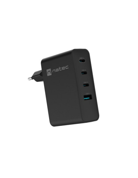 Natec Ładowarka Sieciowa Ribera Gan 3X Usb-C 1X Usb-A 100W Czarna