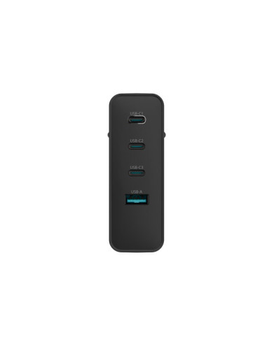 Natec Ładowarka Sieciowa Ribera Gan 3X Usb-C 1X Usb-A 100W Czarna