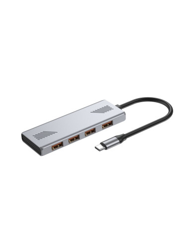 Gembird 4-Portowy Hub Usb 3.2 (Gen 2) Typu C Szary