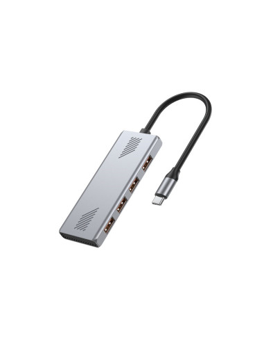 Gembird 4-Portowy Hub Usb 3.2 (Gen 2) Typu C Szary