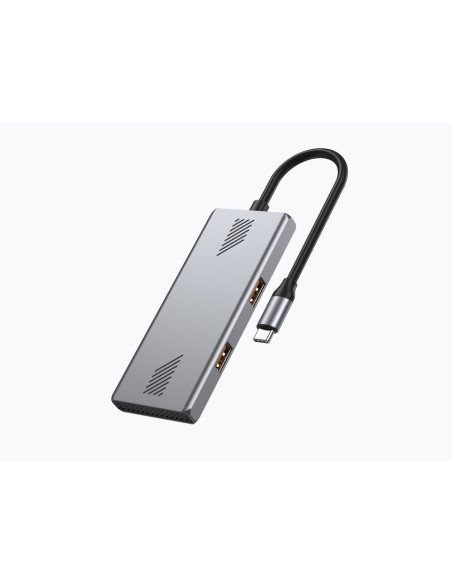Gembird 4-Portowy Hub Usb 3.2 (Gen 2) Typu C Z 4 Portami A + C Szary