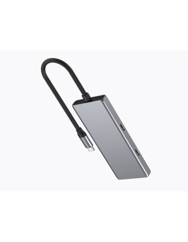 Gembird 4-Portowy Hub Usb 3.2 (Gen 2) Typu C Z 4 Portami A + C Szary