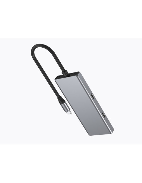 Gembird 4-Portowy Hub Usb 3.2 (Gen 2) Typu C Z 4 Portami A + C Szary