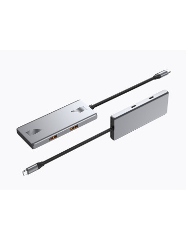 Gembird 4-Portowy Hub Usb 3.2 (Gen 2) Typu C Z 4 Portami A + C Szary