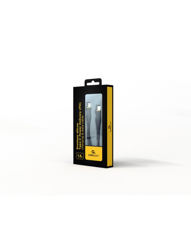 Gembird Kabel Usb Typ-C Power Delivery (Pd) 60 W, "Premium Silicon", Oplot Silikonowy, 1.5 M, Czarny