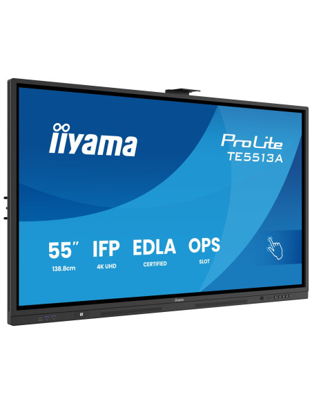 Iiyama Te5513A-B2Ag Signage Display Interaktywny Płaski Panel 138,7 Cm (54.6") Wi-Fi 500 Cd/M2 4K Ultra Hd Czarny Ekran Dotykowy
