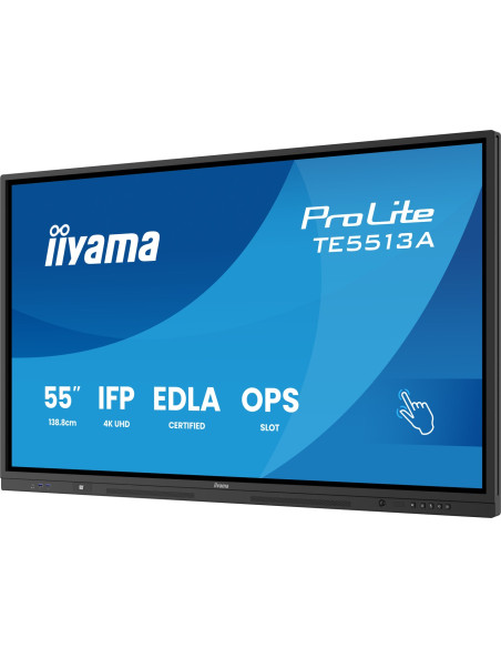 Iiyama Te5513A-B2Ag Signage Display Interaktywny Płaski Panel 138,7 Cm (54.6") Wi-Fi 500 Cd/M2 4K Ultra Hd Czarny Ekran Dotykowy
