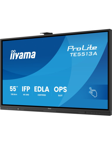 Iiyama Te5513A-B2Ag Signage Display Interaktywny Płaski Panel 138,7 Cm (54.6") Wi-Fi 500 Cd/M2 4K Ultra Hd Czarny Ekran Dotykowy