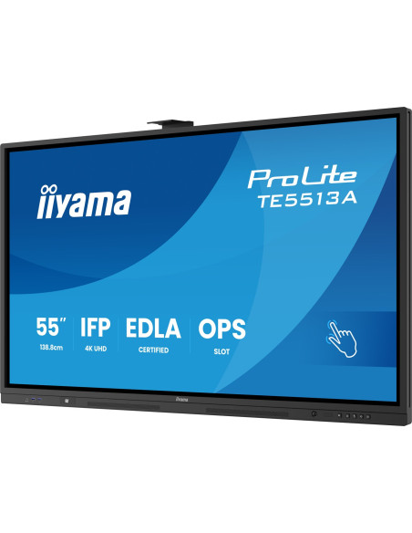 Iiyama Te5513A-B2Ag Signage Display Interaktywny Płaski Panel 138,7 Cm (54.6") Wi-Fi 500 Cd/M2 4K Ultra Hd Czarny Ekran Dotykowy
