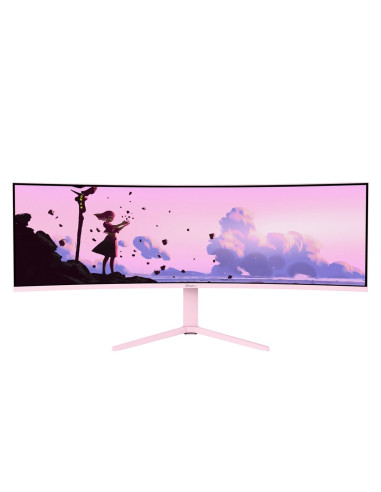 Arozzi Nova 49” Curved Monitor Komputerowy 124,5 Cm (49") 5120 X 1440 Px Dual Qhd Led Różowy