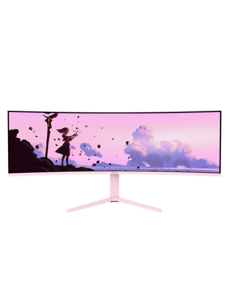 Arozzi Nova 49” Curved Monitor Komputerowy 124,5 Cm (49") 5120 X 1440 Px Dual Qhd Led Różowy
