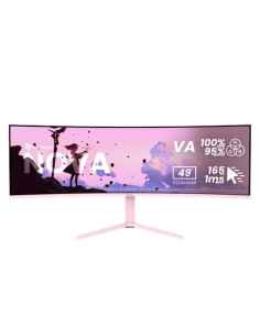 Arozzi Nova 49” Curved Monitor Komputerowy 124,5 Cm (49") 5120 X 1440 Px Dual Qhd Led Różowy 2
