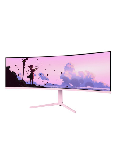 Arozzi Nova 49” Curved Monitor Komputerowy 124,5 Cm (49") 5120 X 1440 Px Dual Qhd Led Różowy