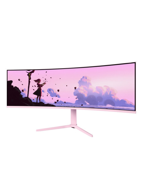 Arozzi Nova 49” Curved Monitor Komputerowy 124,5 Cm (49") 5120 X 1440 Px Dual Qhd Led Różowy