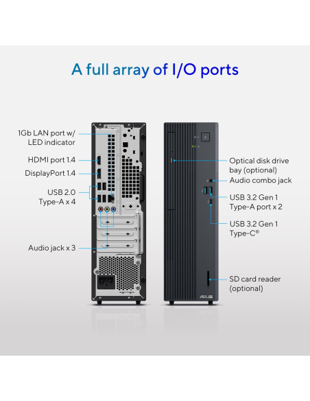 Asus Expertcenter P500 Sff P500Sv-05210H009X Intel Core 5 210H 16 Gb Ddr5-Sdram 512 Gb Ssd Windows 11 Pro Pc Szary