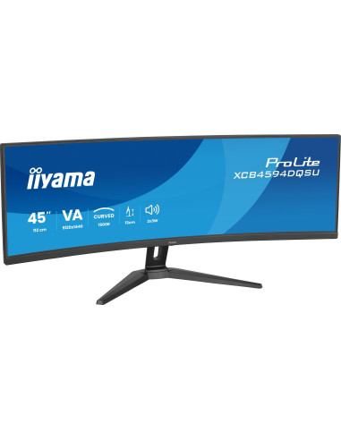 Iiyama Prolite Xcb4594Dqsu-B1 Monitor Komputerowy 113 Cm (44.5") 5120 X 1440 Px Dual Qhd Led Czarny