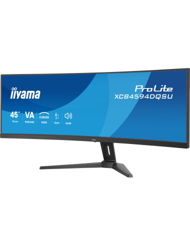 Iiyama Prolite Xcb4594Dqsu-B1 Monitor Komputerowy 113 Cm (44.5") 5120 X 1440 Px Dual Qhd Led Czarny