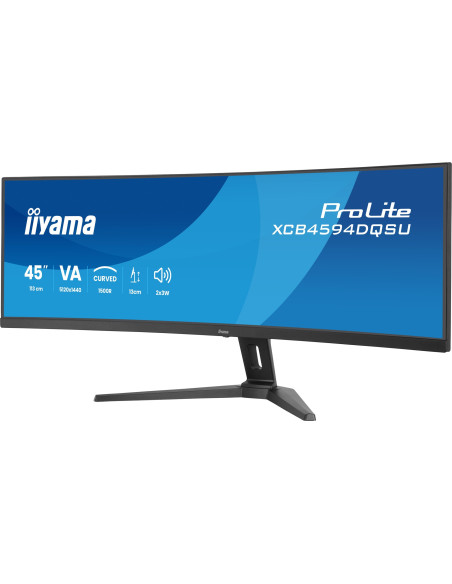 Iiyama Prolite Xcb4594Dqsu-B1 Monitor Komputerowy 113 Cm (44.5") 5120 X 1440 Px Dual Qhd Led Czarny