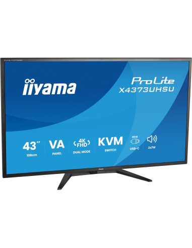 Iiyama Prolite X4373Uhsu-B2 Monitor Komputerowy 108 Cm (42.5") 3840 X 2160 Px 4K Ultra Hd Led Czarny