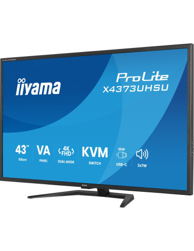 Iiyama Prolite X4373Uhsu-B2 Monitor Komputerowy 108 Cm (42.5") 3840 X 2160 Px 4K Ultra Hd Led Czarny
