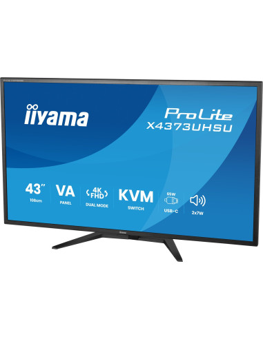 Iiyama Prolite X4373Uhsu-B2 Monitor Komputerowy 108 Cm (42.5") 3840 X 2160 Px 4K Ultra Hd Led Czarny