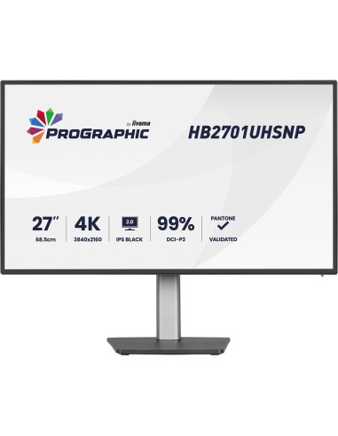 Iiyama Prographic Hb2701Uhsnp-B1 Monitor Komputerowy 68,6 Cm (27") 3840 X 2160 Px 4K Ultra Hd Lcd Czarny