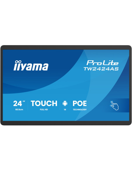 Iiyama Tw2424As-B3P Signage Display Interaktywny Płaski Panel 60,5 Cm (23.8") Wi-Fi 450 Cd/M2 Full Hd Czarny Ekran Dotykowy Proc