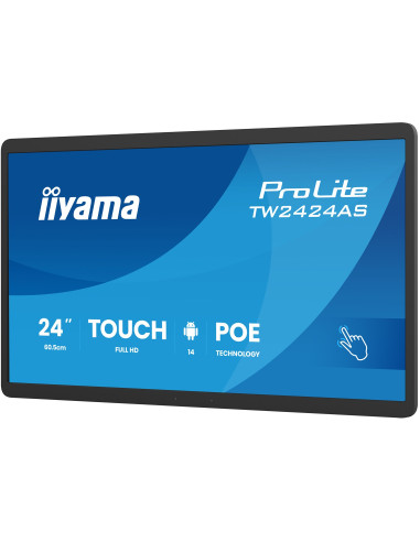 Iiyama Tw2424As-B3P Signage Display Interaktywny Płaski Panel 60,5 Cm (23.8") Wi-Fi 450 Cd/M2 Full Hd Czarny Ekran Dotykowy Proc