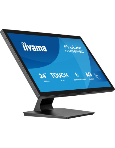 Iiyama Prolite T2438Msc-B2 Monitor Komputerowy 60,5 Cm (23.8") 1920 X 1080 Px Full Hd Led Ekran Dotykowy Czarny