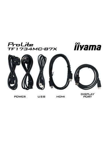 Iiyama Tf1734Mc-B7X Monitor Komputerowy 43,2 Cm (17") 1280 X 1024 Px Sxga Led Ekran Dotykowy Czarny