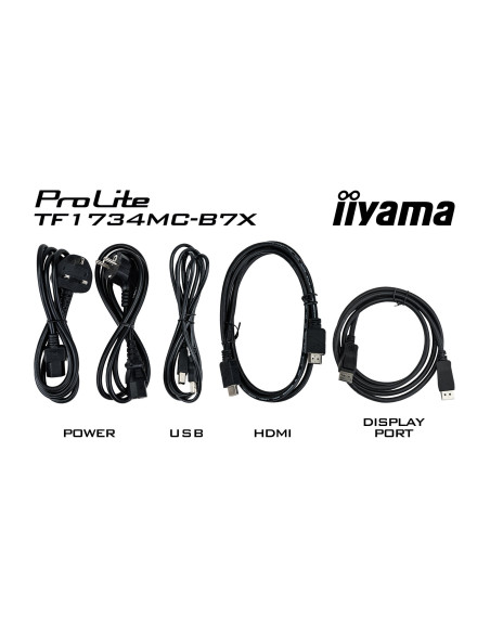 Iiyama Tf1734Mc-B7X Monitor Komputerowy 43,2 Cm (17") 1280 X 1024 Px Sxga Led Ekran Dotykowy Czarny
