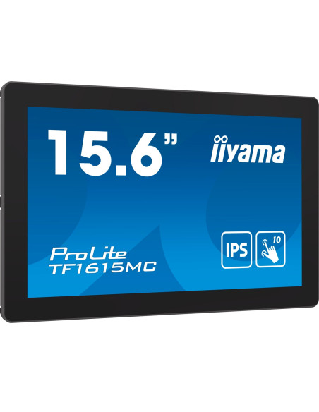 Iiyama Prolite Tf1615Mc-B1 Monitor Komputerowy 39,6 Cm (15.6") 1920 X 1080 Px Full Hd Ekran Dotykowy Czarny