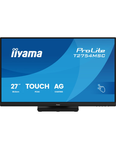 Iiyama Prolite T2754Msc-B2Ag Monitor Komputerowy 68,6 Cm (27") 1920 X 1080 Px Full Hd Led Ekran Dotykowy Przeznaczony Dla Wielu 