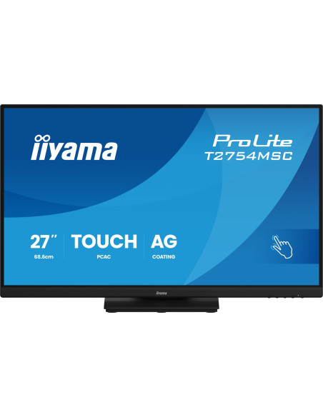 Iiyama Prolite T2754Msc-B2Ag Monitor Komputerowy 68,6 Cm (27") 1920 X 1080 Px Full Hd Led Ekran Dotykowy Przeznaczony Dla Wielu 